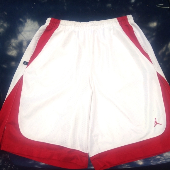 Jordan Other - Air Jordan Basketball Shorts White Red Athletic Men's XXL
